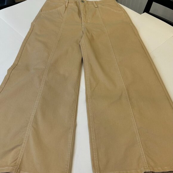 Anthropologie The Delaney Crop High-Rise Wide-Leg Jeans by Maeve Size 30T - Picture 4 of 10